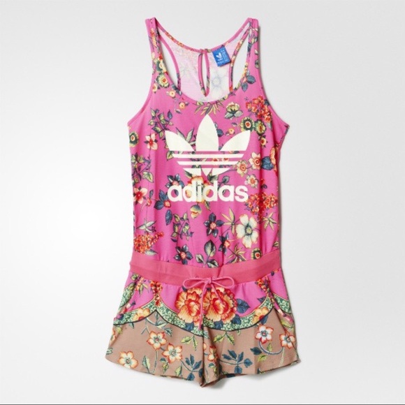 adidas floral jumpsuit